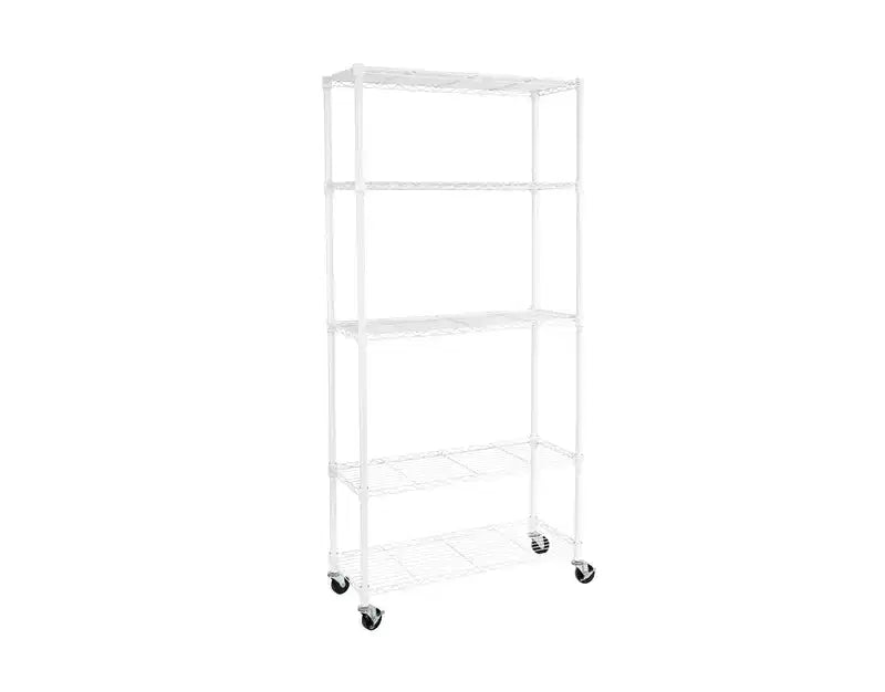 Scaffale in filo d'acciaio a 5 ripiani – 91,4 cm x 35,6 cm, Scaffalatura resistente
