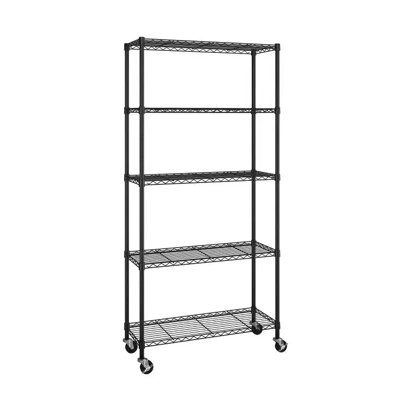 Scaffale in filo d'acciaio a 5 ripiani – 91,4 cm x 35,6 cm, Scaffalatura resistente