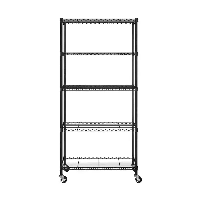Scaffale in filo d'acciaio a 5 ripiani – 91,4 cm x 35,6 cm, Scaffalatura resistente