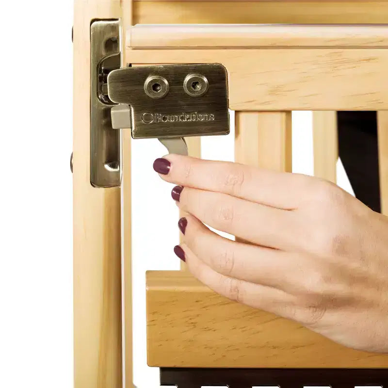 Culla Portatile Compatta in Legno con 2 Ruote Bloccabili – Passa Attraverso le Porte