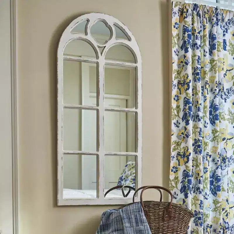 Specchio da parete rustico in stile rustico – Cornice in metallo, 50x50 cm, stile country