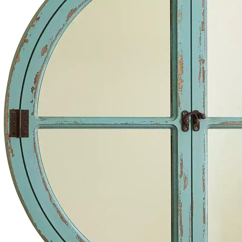 Specchio da parete rustico in stile rustico – Cornice in metallo, 50x50 cm, stile country