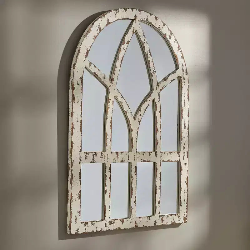 Specchio da parete rustico in stile rustico – Cornice in metallo, 50x50 cm, stile country