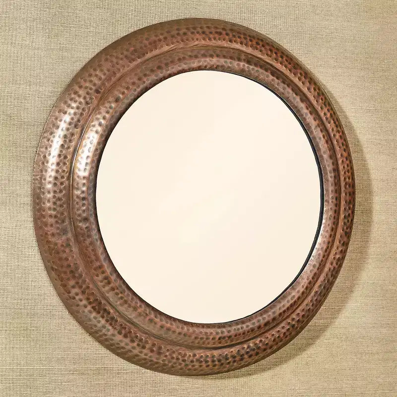 Specchio da parete rustico in stile rustico – Cornice in metallo, 50x50 cm, stile country