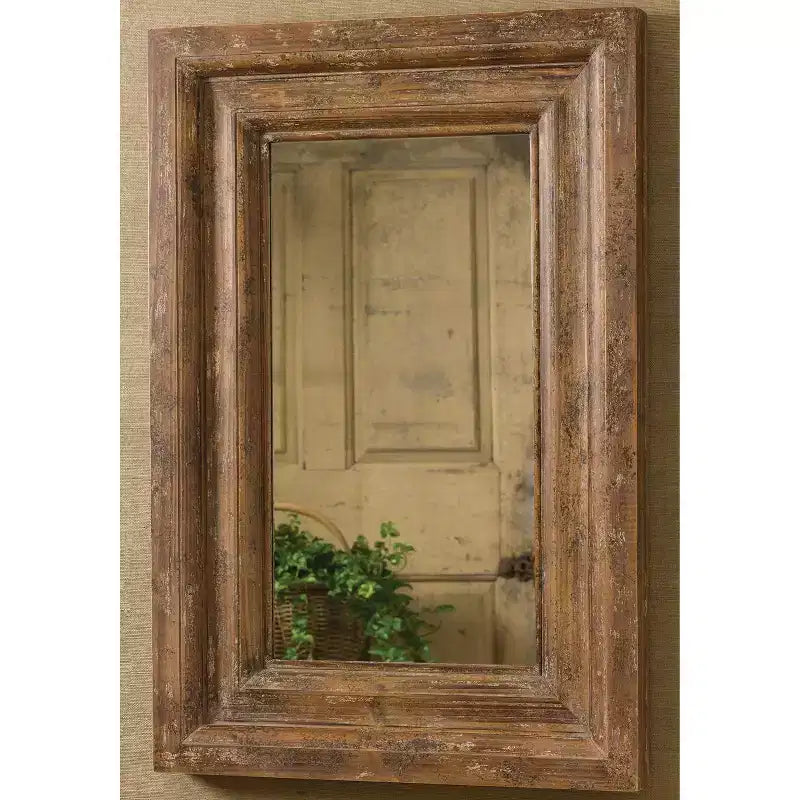 Specchio da parete rustico in stile rustico – Cornice in metallo, 50x50 cm, stile country