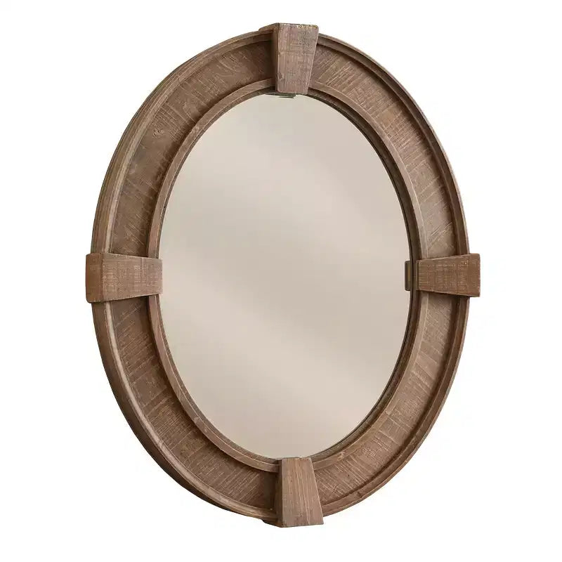 Specchio da parete rustico in stile rustico – Cornice in metallo, 50x50 cm, stile country
