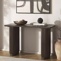 Tavolo Console Moderno in Legno di Frassino – Marrone Scuro, L 120 cm, Supporta 45 kg