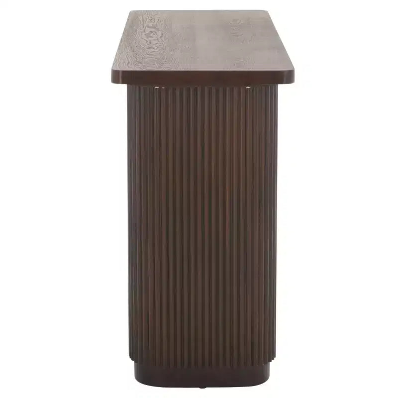 Tavolo Console Moderno in Legno di Frassino – Marrone Scuro, L 120 cm, Supporta 45 kg