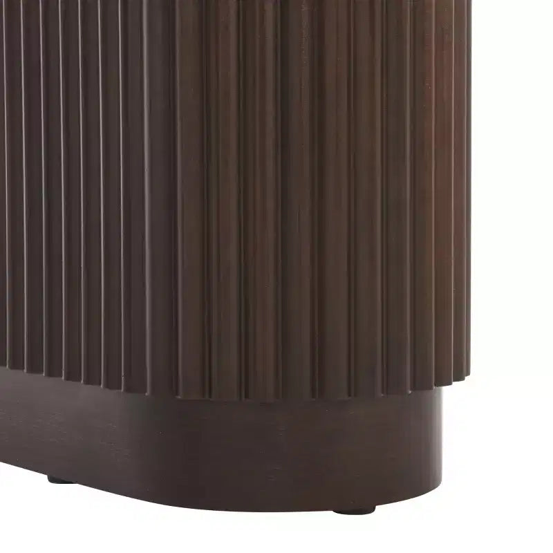 Tavolo Console Moderno in Legno di Frassino – Marrone Scuro, L 120 cm, Supporta 45 kg