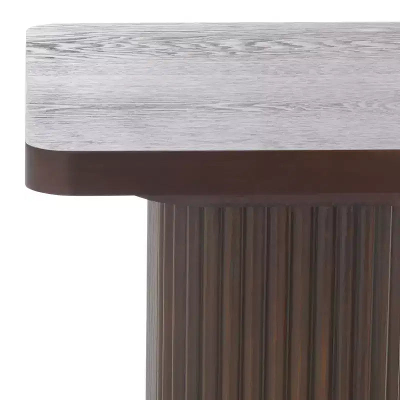 Tavolo Console Moderno in Legno di Frassino – Marrone Scuro, L 120 cm, Supporta 45 kg