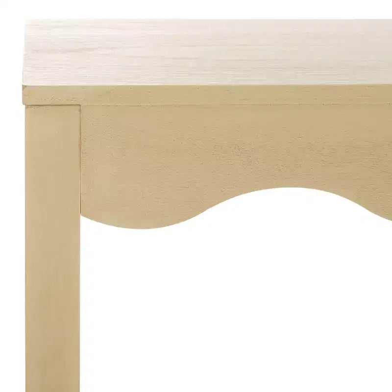 Console ondulata – Finitura naturale da 160 cm, pino e MDF, gambe a forcina, capacità 18 kg