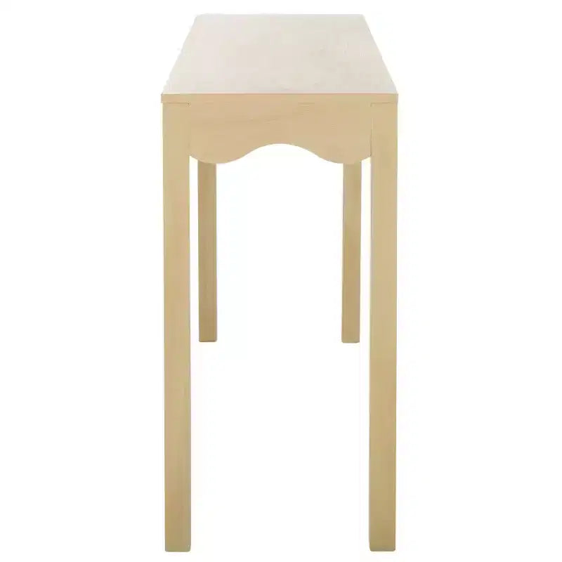 Console ondulata – Finitura naturale da 160 cm, pino e MDF, gambe a forcina, capacità 18 kg