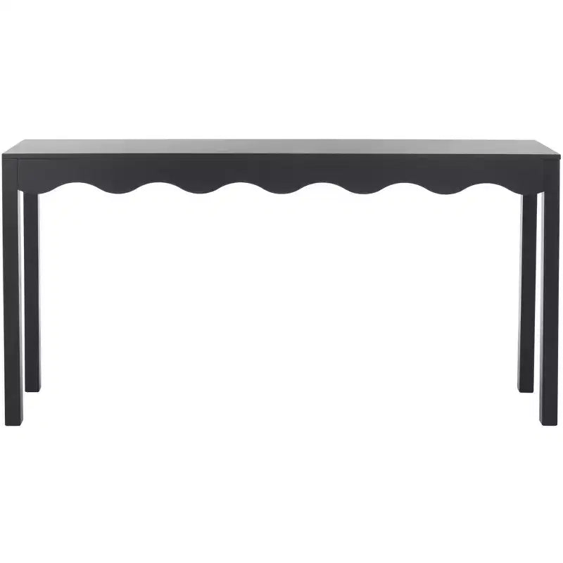 Console ondulata – Finitura naturale da 160 cm, pino e MDF, gambe a forcina, capacità 18 kg