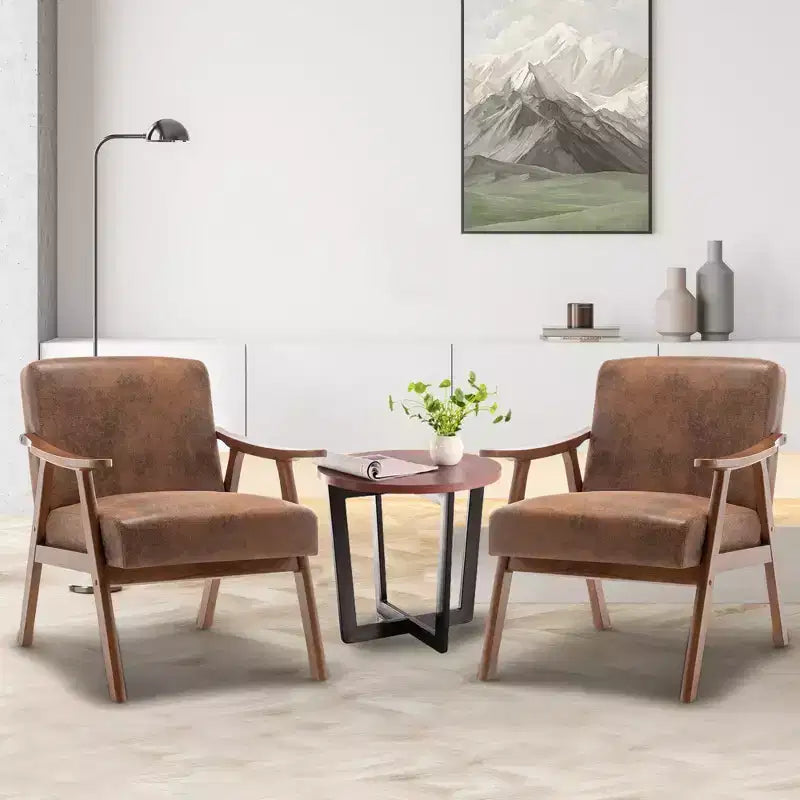 Poltrona di design Mid-Century – Rivestimento in velluto, struttura in legno di gomma, capacità 136 kg