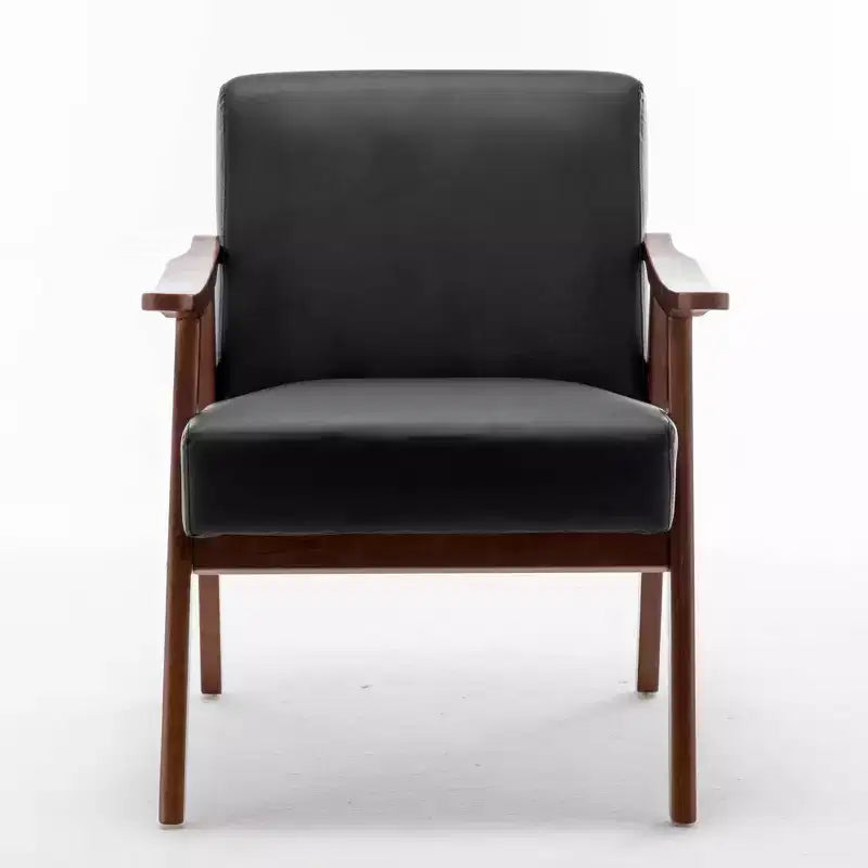 Poltrona di design Mid-Century – Rivestimento in velluto, struttura in legno di gomma, capacità 136 kg