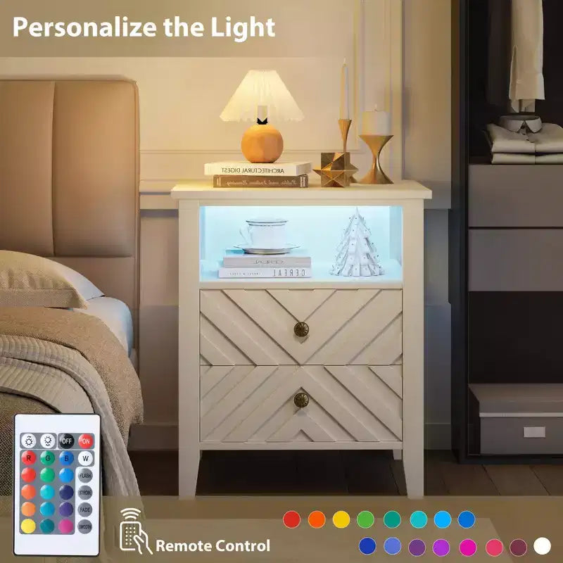 Struttura Letto con Cassetti Contenitore, Luci LED e Stazione di Ricarica