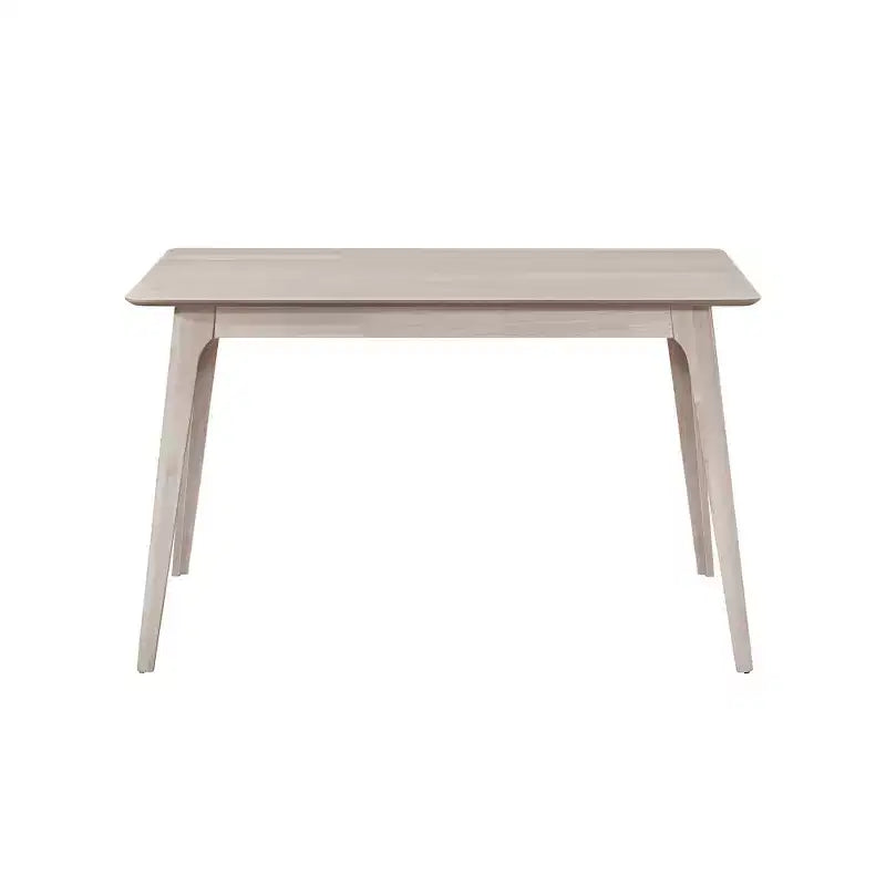 Tavolo da pranzo Mid-Century Modern in legno, altezza bancone – Frassino Bianco, 6 posti a sedere