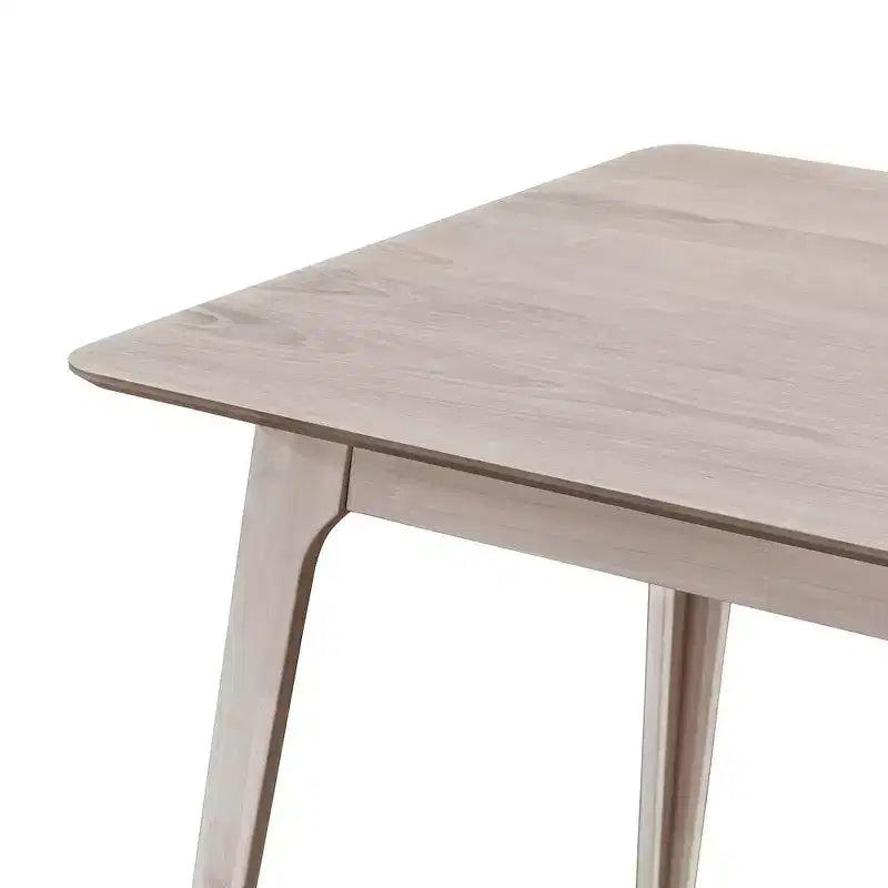 Tavolo da pranzo Mid-Century Modern in legno, altezza bancone – Frassino Bianco, 6 posti a sedere