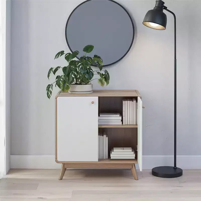 Mobile Credenza a 2 ante stile scandinavo – Credenza Buffet Contenitore