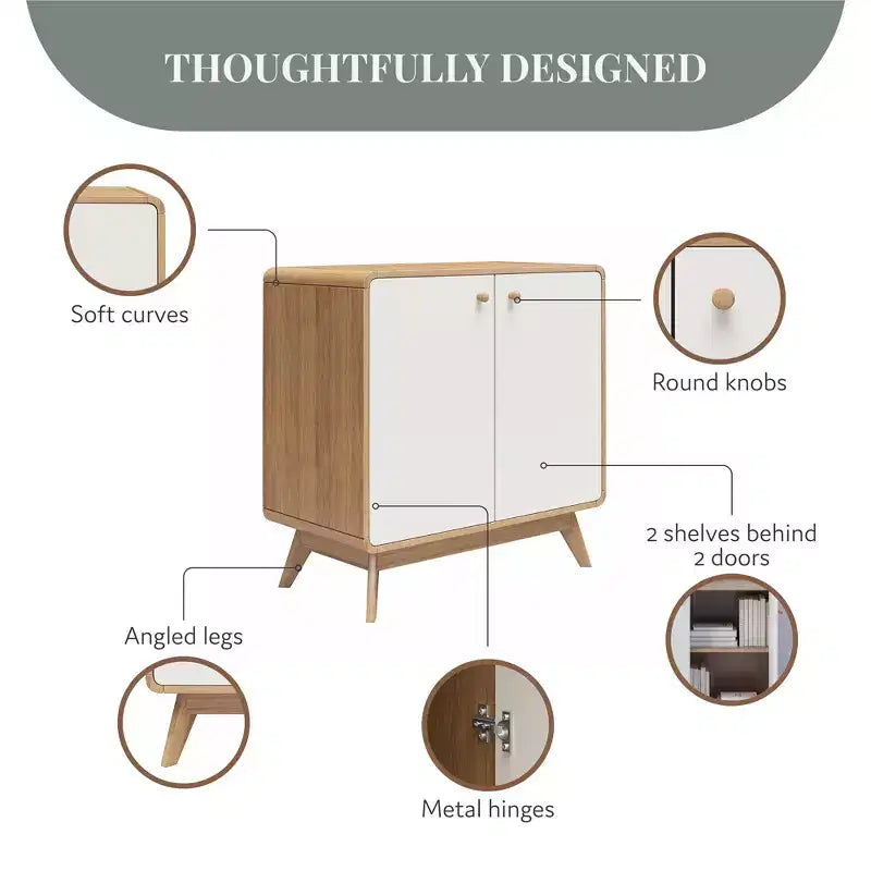 Mobile Credenza a 2 ante stile scandinavo – Credenza Buffet Contenitore