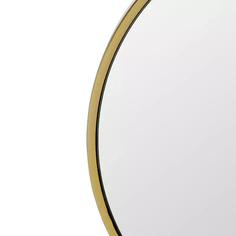 Tavolino d'appoggio rotondo in oro e specchio – Tavolino moderno glamour