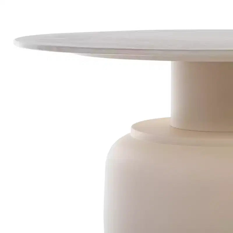 Tavolino alto in ceramica – Beige, Tavolino d'appoggio moderno