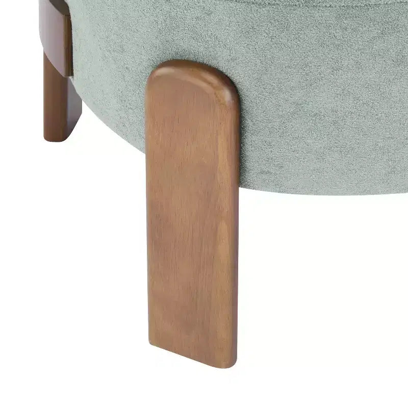 Poltrona senza braccioli imbottita "Wingback" in stile Mid-Century Modern