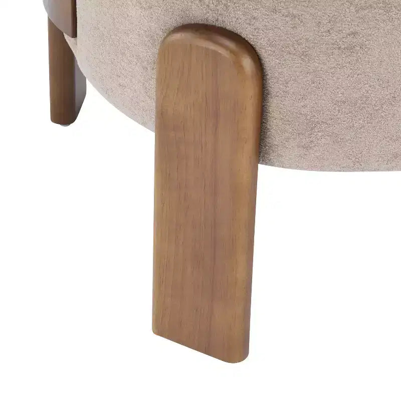 Poltrona senza braccioli imbottita "Wingback" in stile Mid-Century Modern