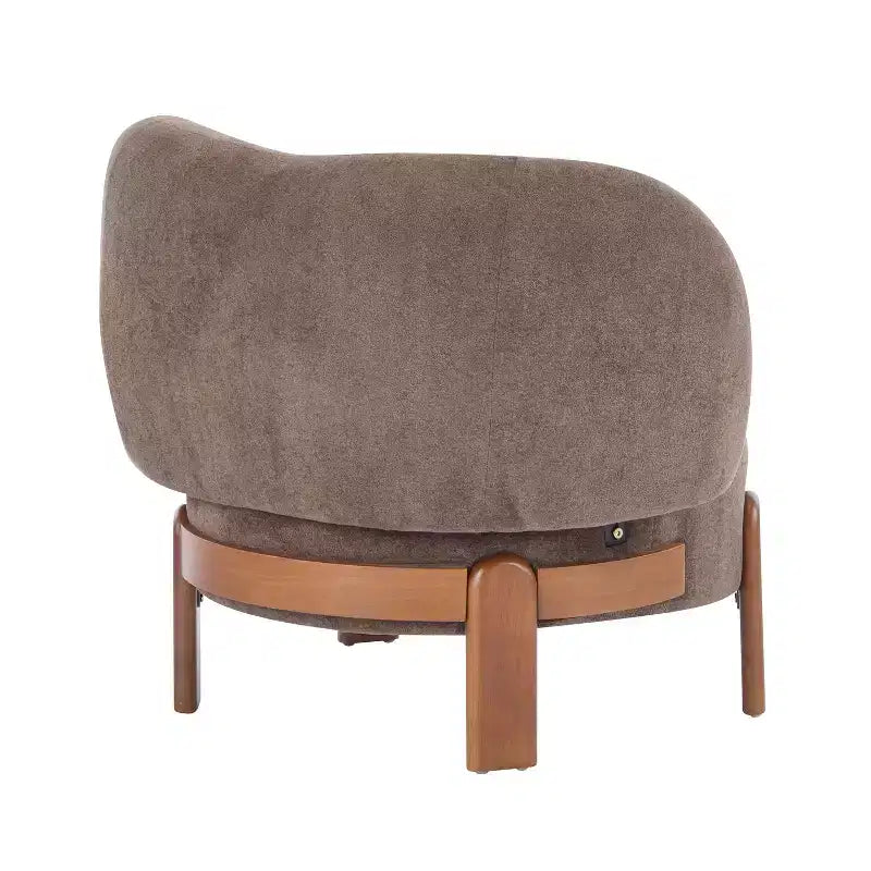 Poltrona senza braccioli imbottita "Wingback" in stile Mid-Century Modern