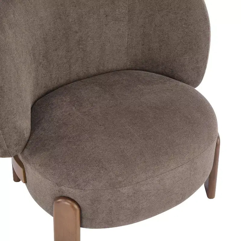Poltrona senza braccioli imbottita "Wingback" in stile Mid-Century Modern