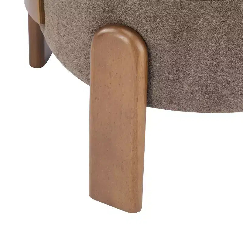 Poltrona senza braccioli imbottita "Wingback" in stile Mid-Century Modern
