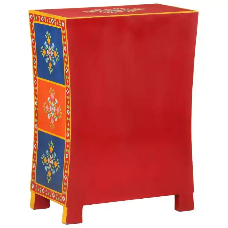 Madia in Legno Massello di Mango a Colori Misti – Credenza Rustica Piccola