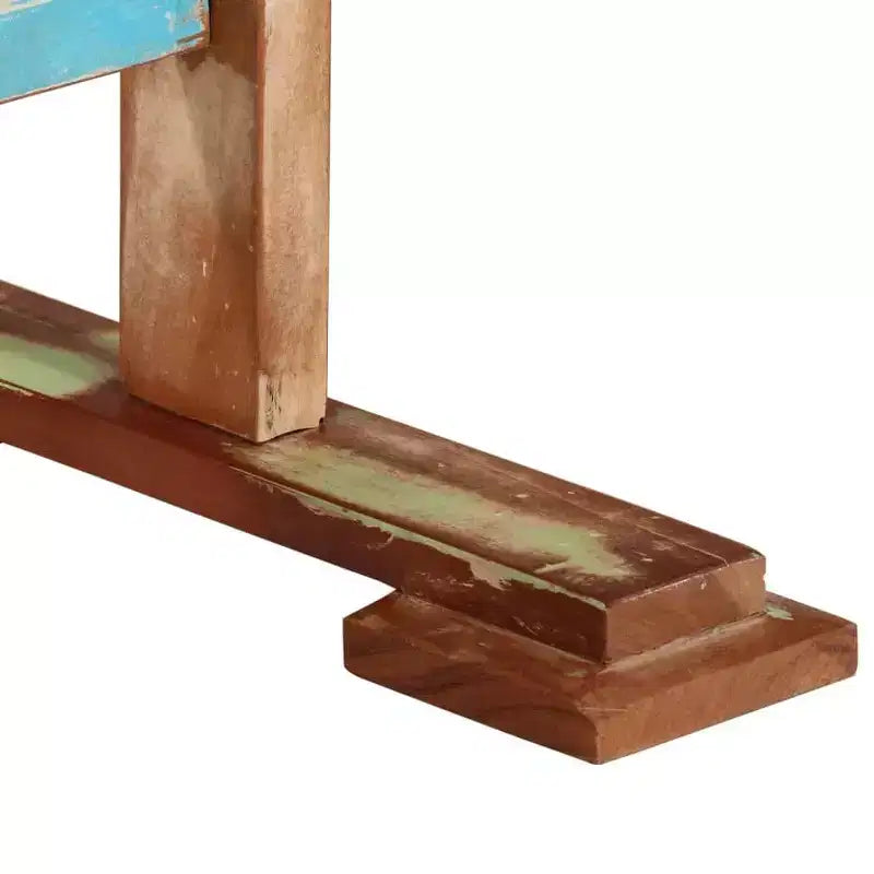 Tavolo da pranzo in legno di recupero massello multicolore – Finitura naturale rustica