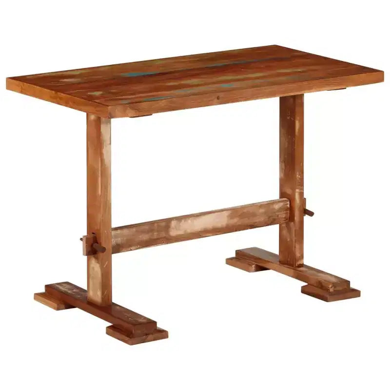Tavolo da pranzo in legno di recupero massello multicolore – Finitura naturale rustica
