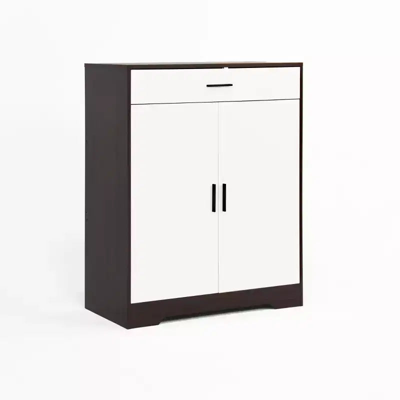 Scarpiera con Scaffale a 4 Livelli e 1 Cassetto – Mobile Contenitore in Legno Autoportante