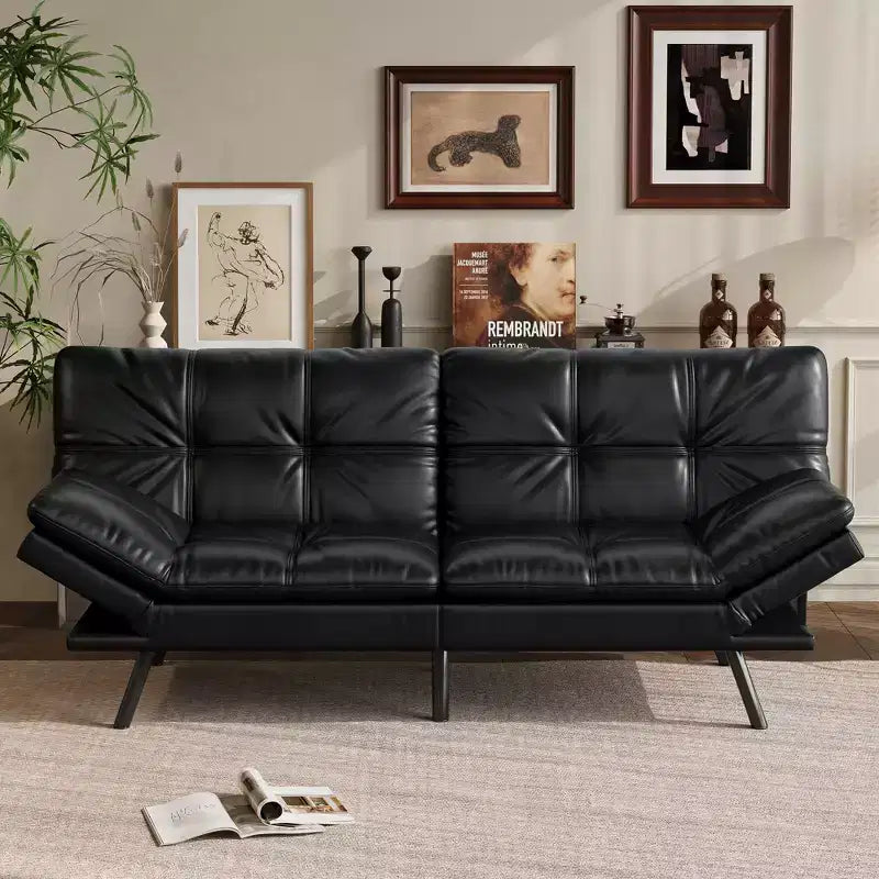 Divano letto futon convertibile da 71" – Lino moderno, cuscini sfoderabili e schienale regolabile