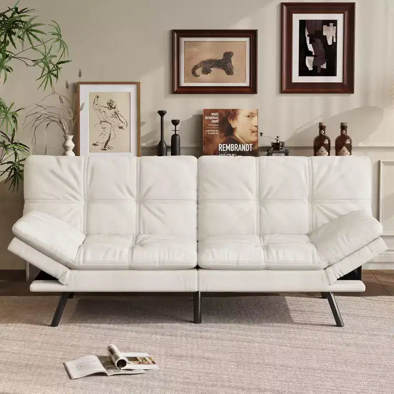 Divano letto futon convertibile da 71" – Lino moderno, cuscini sfoderabili e schienale regolabile