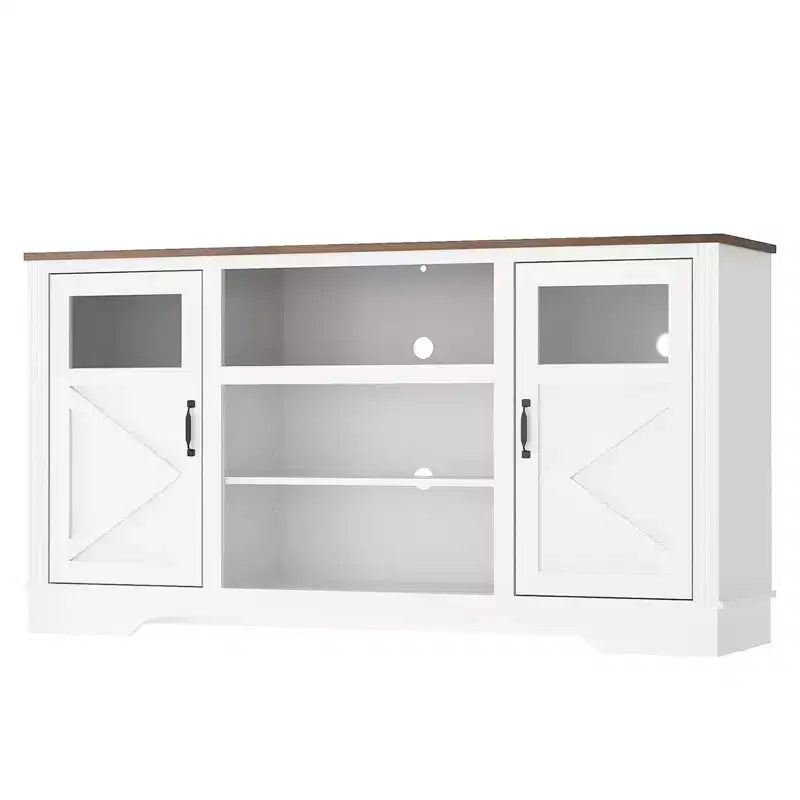 Mobile Consolle Porta TV da Fattoria – Alto 87,4 cm, con Luce a LED, Adatto per TV fino a 65"
