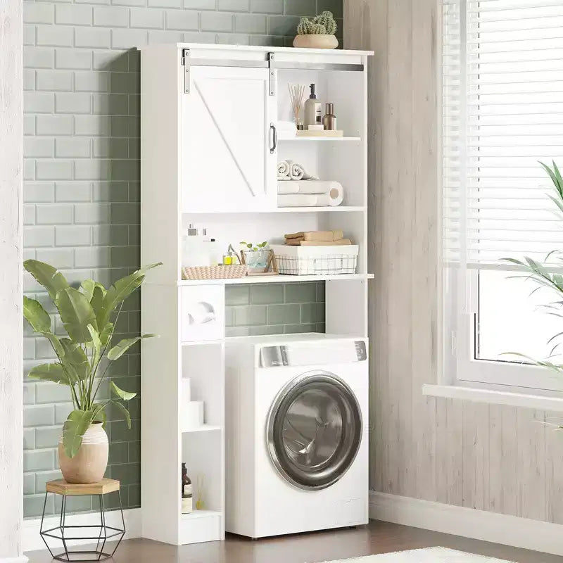 Mobiletto per bagno sopra il WC, organizer da bagno sopra il WC, porta carta igienica e mensole regolabili, scaffale salvaspazio per WC
