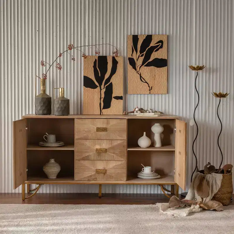 Comò e Cassettiera a 6 Cassetti in Legno Chiaro – Design Moderno con Cassetti a Scorrimento Fluido