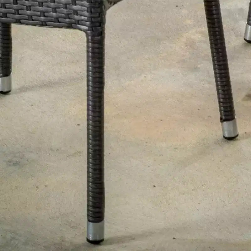 Poltrona da Esterno Impilabile in Wicker PE Grigio – Resistente agli Agenti Atmosferici, Salvaspazio
