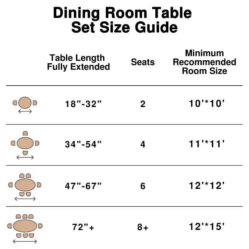 Tavolo da pranzo rotondo da 45" in legno massello – Finitura naturale, gambe a piedistallo ad arco, 4 posti a sedere