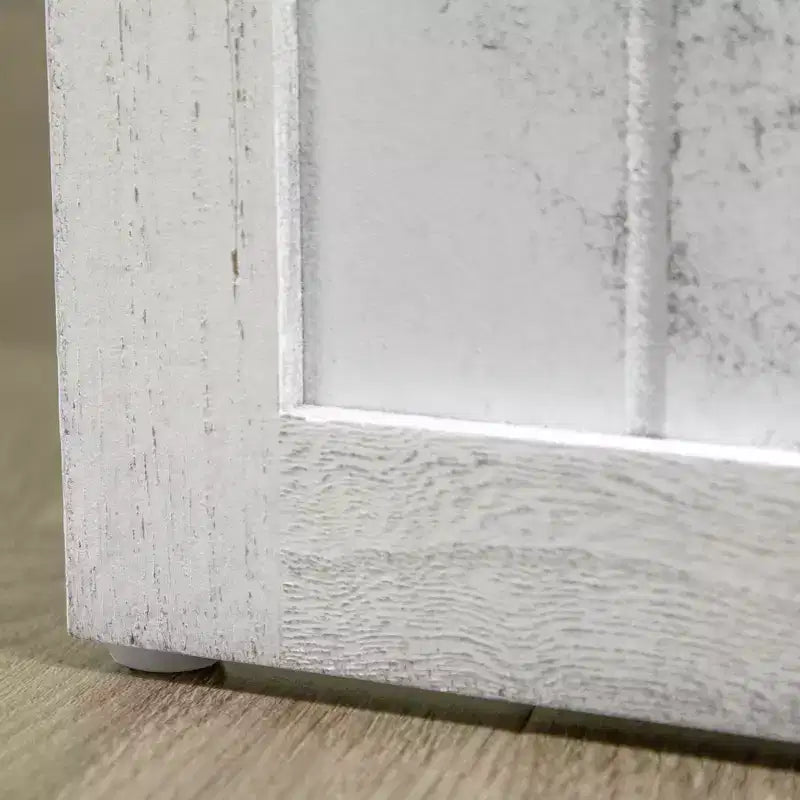 Divisorio a 4 pannelli pieghevole con paravento – Design venatura del legno, Bianco, 170 cm di altezza