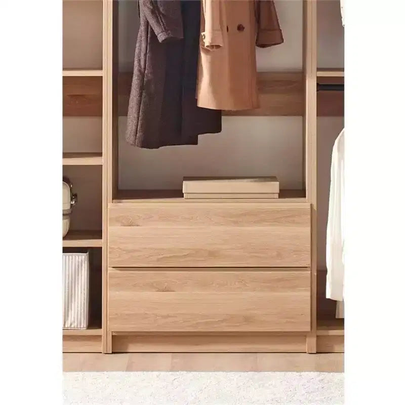 Sistema armadio modulare walk-in autoportante in legno – 210 cm di altezza, grigio o rovere