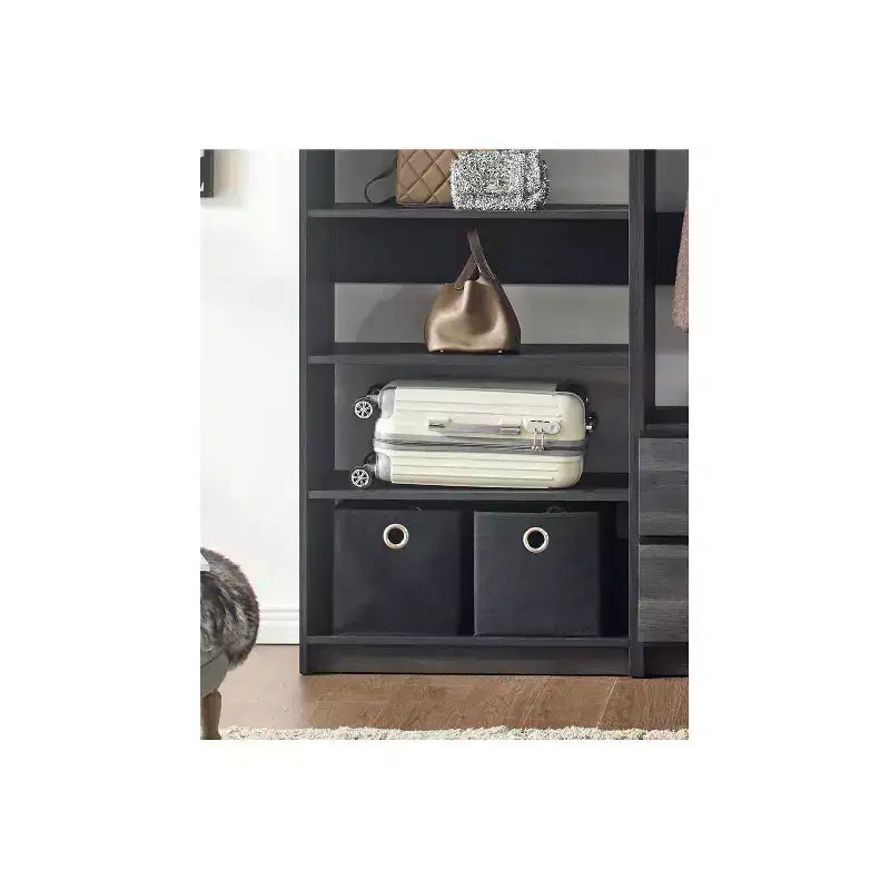 Sistema armadio modulare walk-in autoportante in legno – 210 cm di altezza, grigio o rovere