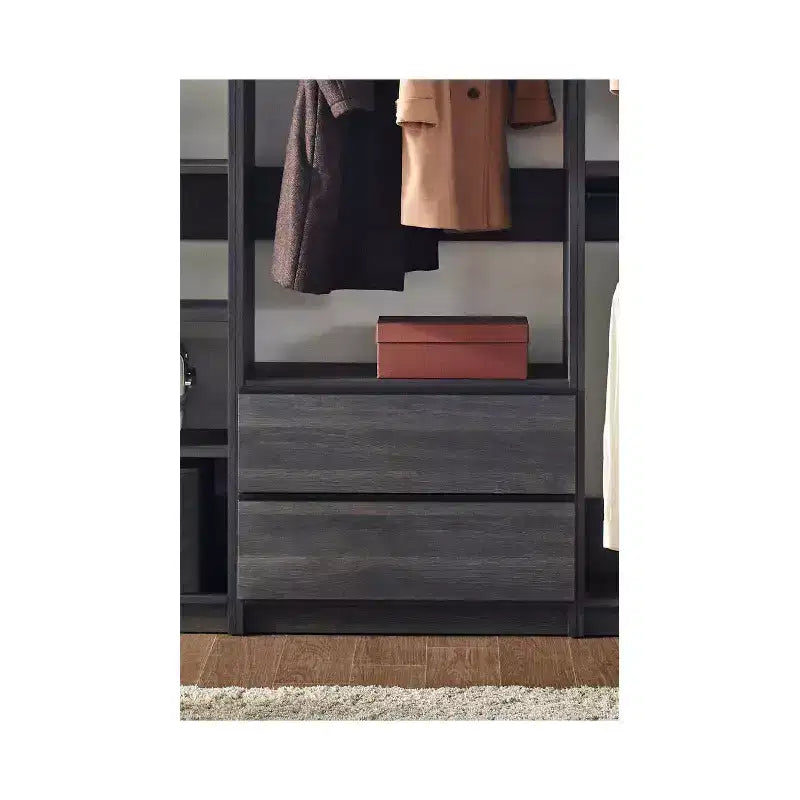 Sistema armadio modulare walk-in autoportante in legno – 210 cm di altezza, grigio o rovere