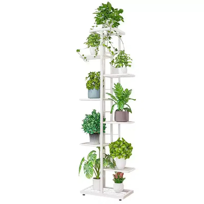 Fioriera verticale a 8 ripiani, supporto per piante a più livelli, scaffale in metallo per patio, giardini, camera da letto, soggiorno ad angolo, balcone