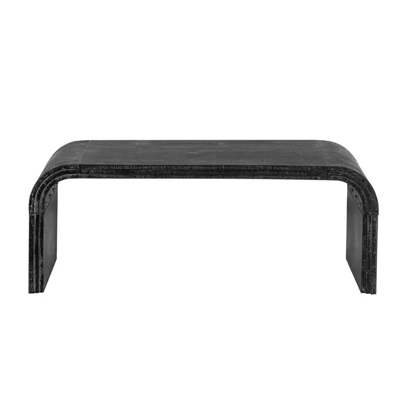 Tavolino Art Déco dal Design Curvo – Nero Antico per Soggiorno