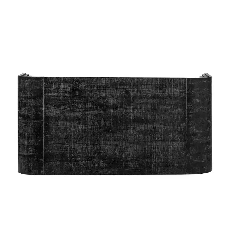 Tavolino Art Déco dal Design Curvo – Nero Antico per Soggiorno