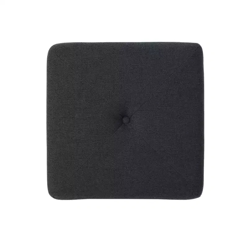 Pouf quadrato trapuntato contemporaneo – Rivestimento in tessuto, nessun montaggio richiesto
